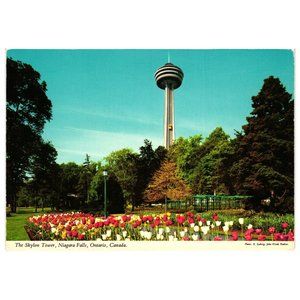 Vintage Postcard Skylon Tower Niagara Falls Ontario Canada Restaurant Tourist